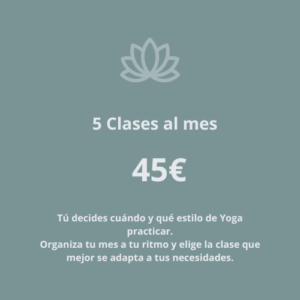 2 Cuota 5 clases al mes