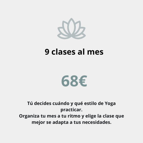 Cuota 9 clases al mes